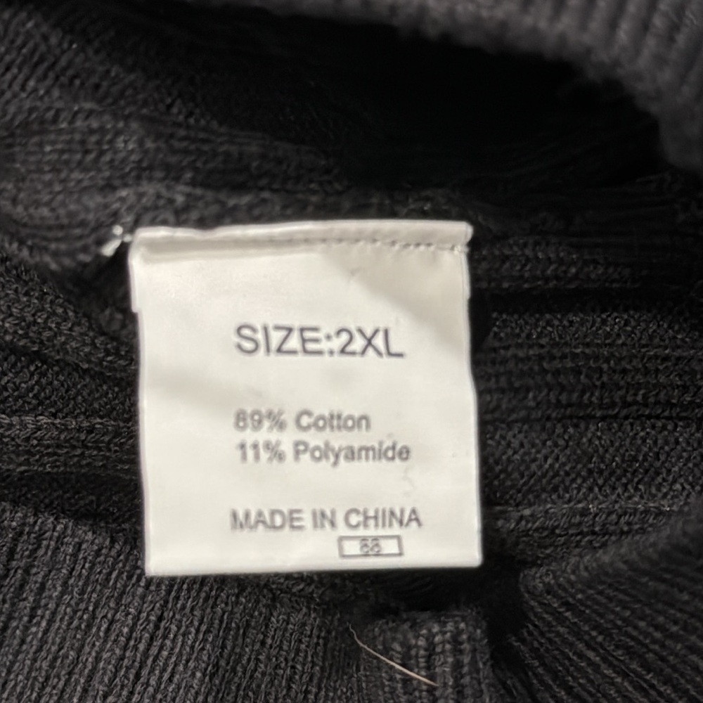 NWT Women’s Solid Black Sleeveless Ribbed Crewneck Sweater, Size 2X - Picture 7 of 9